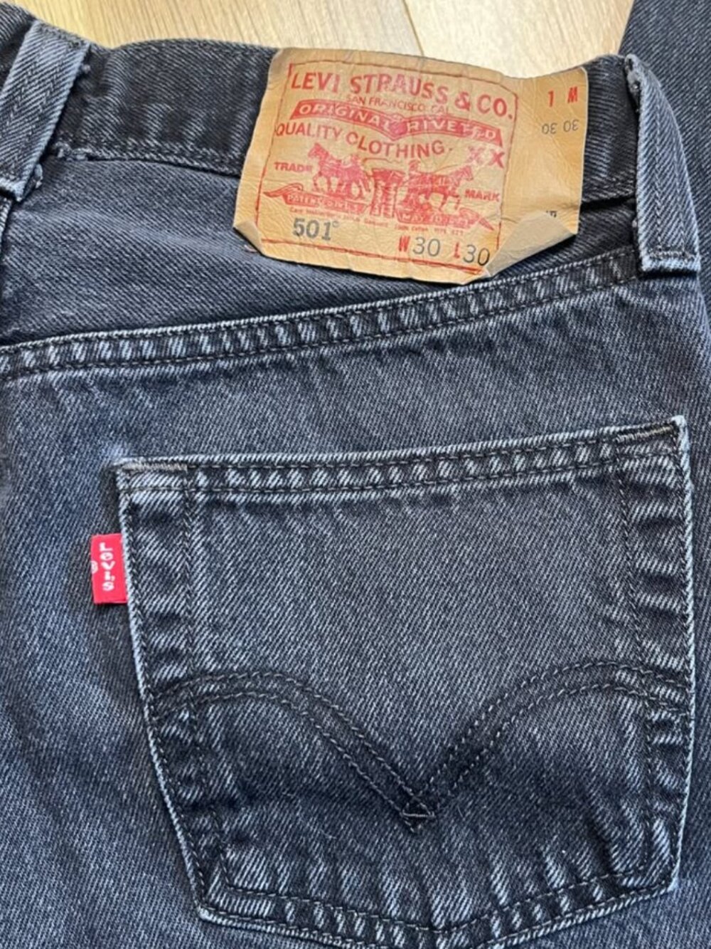 Vintage Levis 501 XX Black High Waist Denim Jeans